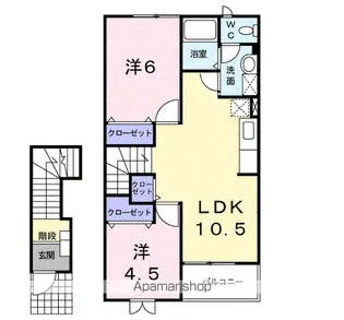 フォンテーヌ・ニシコ【2階】の間取り