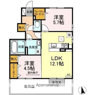 ルミエール【1階】の間取り