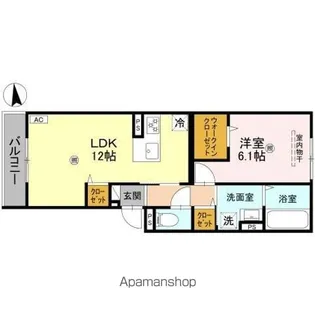 ORCHIDEA 大鳥【203号室】の間取り