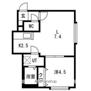 サンセットハイツ平岸 305号室【206号室号室】の間取り