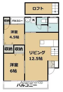 サンクレール【201号室】の間取り