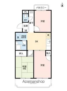 カーサ北野【4階】の間取り