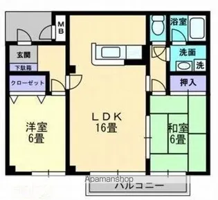 アグレストS【102号室】の間取り