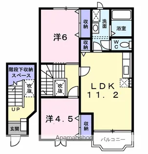 ウエストコシン【2階】の間取り