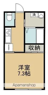 ビエナしんぐう【2階】の間取り
