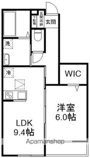 カルム・アヴニール【1階】の間取り