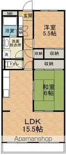 徒士町アパルトメント【1階】の間取り