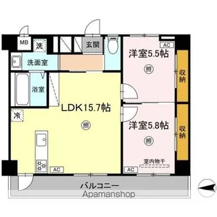 LINDRE長丘【2階】の間取り