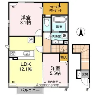 プレミアAIII【2階】の間取り
