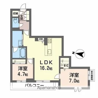 BEREO さくら坂【203号室】の間取り
