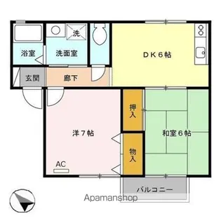 ブルースカイ A【1階】の間取り