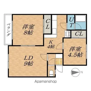 メゾンドールウェスト【2階】の間取り