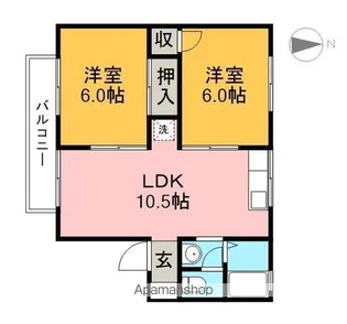 ピュアステイツ一宮中町B【1階】の間取り