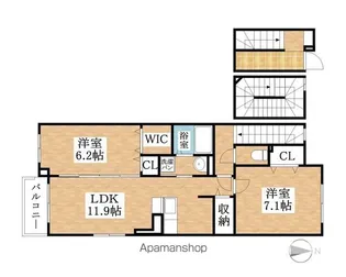 ローズガーデンⅡ【3階】の間取り