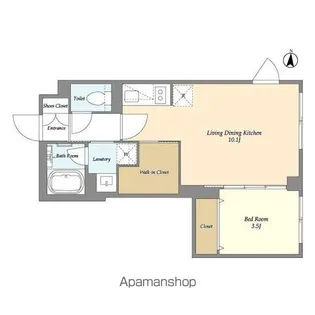 ガーデンレジデンス恵比寿【2階】の間取り