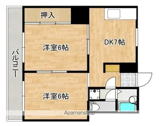 アップルビル【1階】の間取り