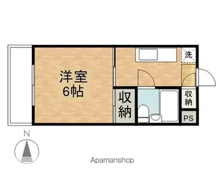 駅元コーポ【302号室】の間取り