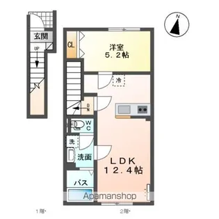 (仮称)三本柳アパート【2階】の間取り