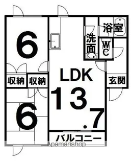 イースト・ヴィレッジ615【205号室】の間取り