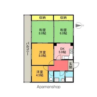ドミール汐路【3階】の間取り