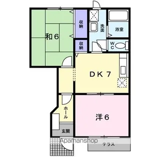 グリーンコーポ・A【1階】の間取り