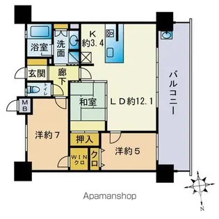 エイリックスタイル小笹センターマーク【2階】の間取り