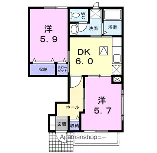 レジデンス有脇【1階】の間取り