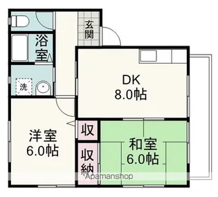 アムールI【201号室】の間取り
