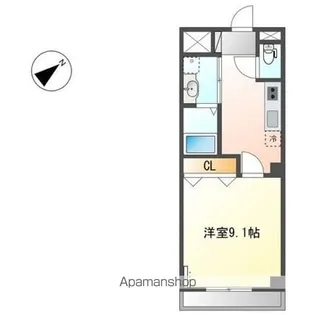 ピースフルリベラ【201号室】の間取り