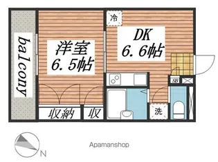 サンヴィレッジシラハタⅢ【205号室】の間取り