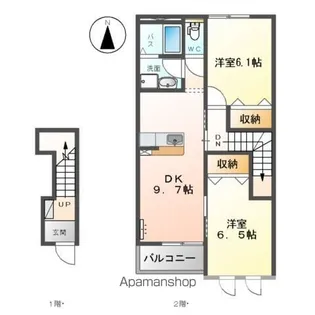 岐阜県岐阜市岩地2丁目【アパート】の間取り