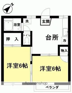 パークハイツⅠ【203号室】の間取り