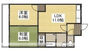 インテグラル海老園【2階】の間取り