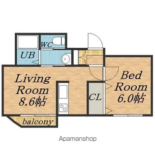 ラガーハイム本郷通【4階】の間取り
