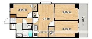三篠北パークマンション【202号室】の間取り