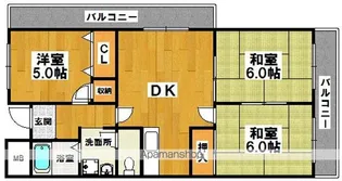 カーサ三国ヶ丘【4階】の間取り