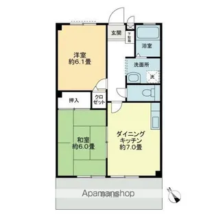 2DKの間取り画像