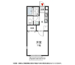メゾンドゥ長瀬 Ⅱ【105号室号室】の間取り