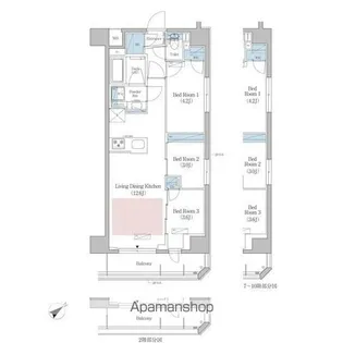 東京都新宿区早稲田町【マンション】の間取り