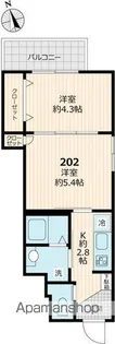リン アイラ【202号室号室】の間取り