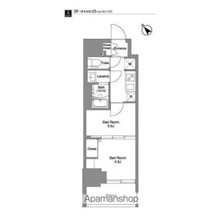 BPRレジデンス王子イースト【3階】の間取り