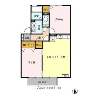 ポラリスⅠ【203号室】の間取り