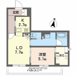 フォルビート八橋【3階】の間取り