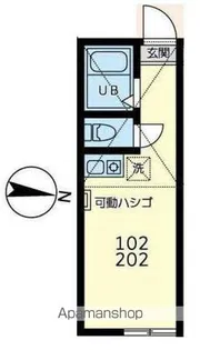ユナイト元住吉ミ・ディスピアーチェ【1階】の間取り