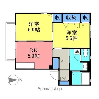 サンモールフジイ【103号室】の間取り
