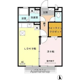 グランカーサ【107号室】の間取り