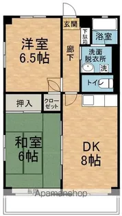マンション菱花【205号室】の間取り
