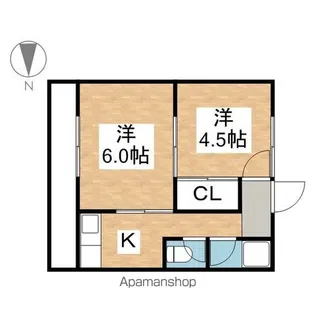 光ハイツ【303号室】の間取り