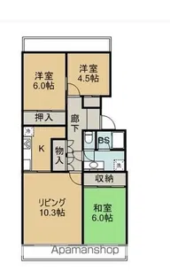 サルヴァトーレ津福【233号室】の間取り