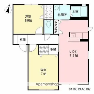 メゾン・ド・コンフォール A棟【1階】の間取り